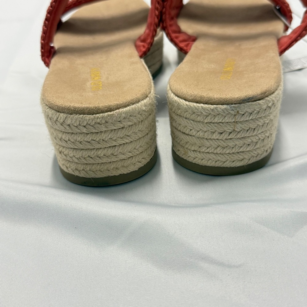 Old Navy Womens Gingerspice Two Band Espadrille Platform Slide Sandals Size 8 - Picture 4 of 8